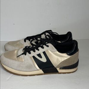 Tretorn Women’s Loyola 1.0 Sneakers Beige/Black Metallic 8.5